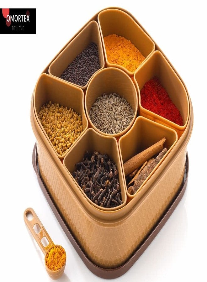 OMORTEX 7 IN 1 Elegant Masala Box and Spice Containers (Pack Of 2) - Image 3