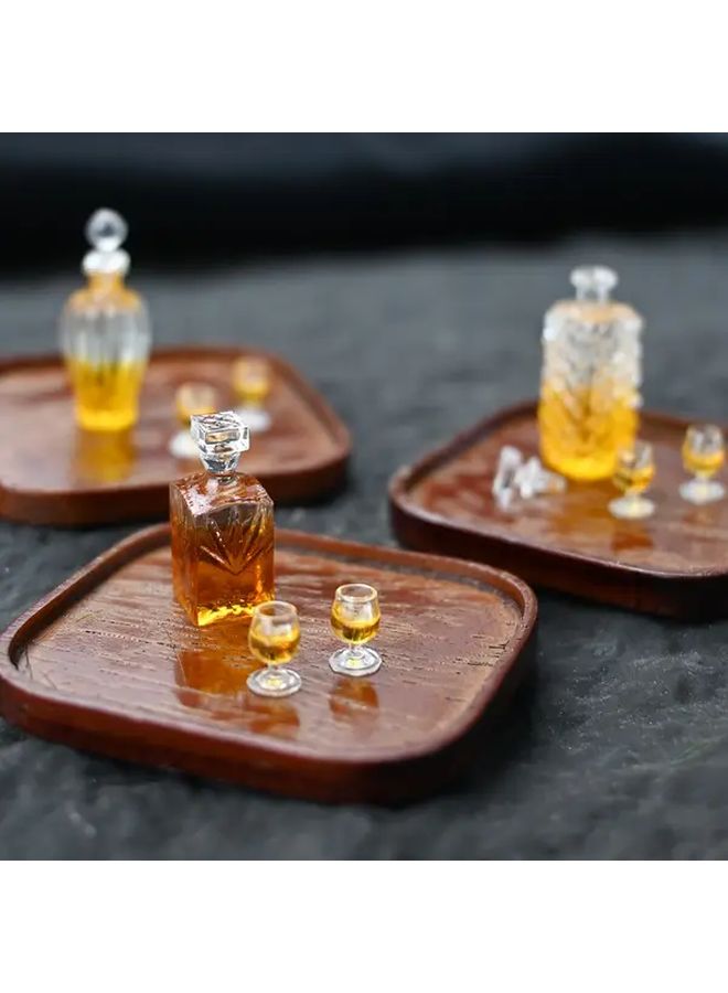 Miniature Dollhouse Whiskey Set With Tiny Food Photography Props Decorative Small Landscape Scenes Package A - Image 1