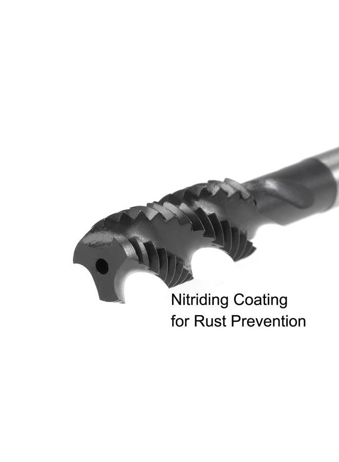 uxcell M10 x 1.5 Spiral Flute Thread Tap, Metric Machine Threading Tap HSS Nitriding Coated, Round Shank with Square End, H2 Tolerance, 2pcs - Image 5