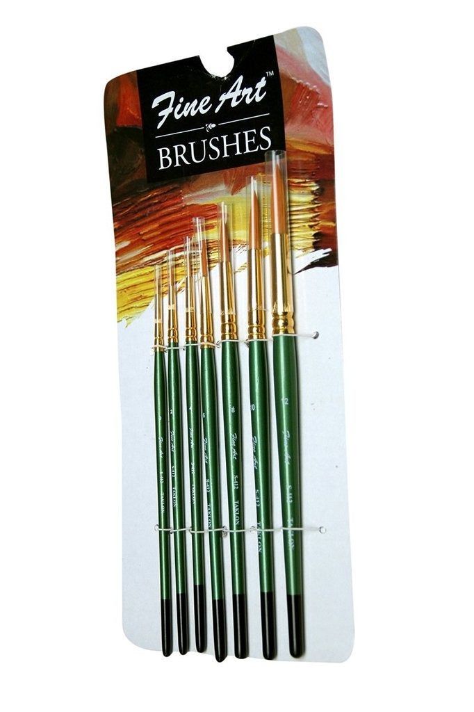 Fine Art Painting Round Brushes Set (Set Of 7)(Plastic)