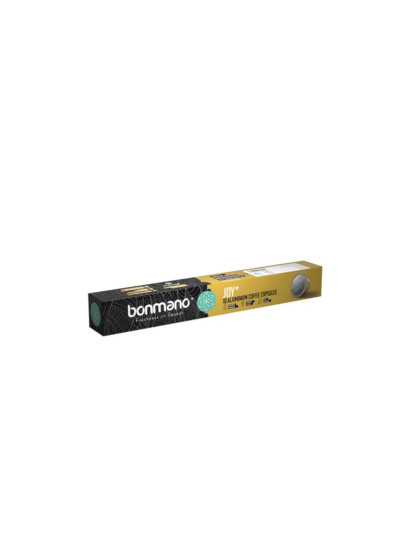 Bonmano كبسولات قهوة بونمانو فريشنس أون ريببت جوي بلس 10 من الألمنيوم - 10 قطع - Image 4
