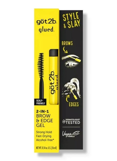 2 In 1 Brow & Edge Gel Strong Hold Fast Drying Style & Slay