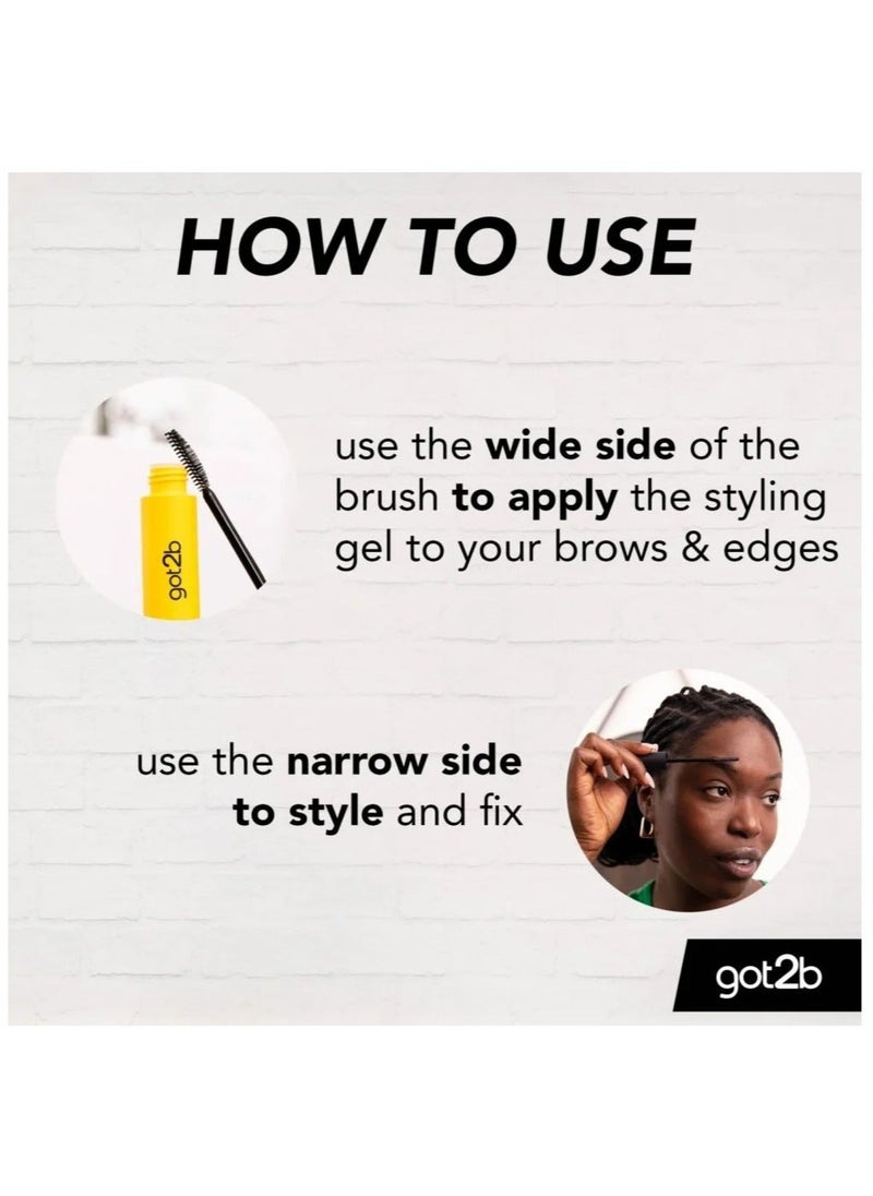 Got2b - 2 In 1 Brow & Edge Gel Strong Hold Fast Drying Style & Slay - Image 1