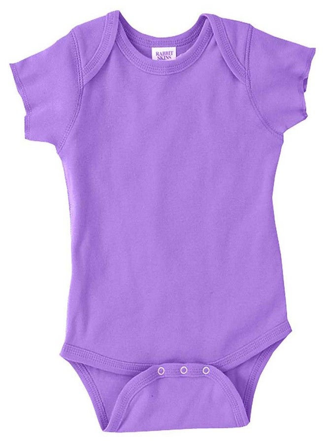 Rabbit Skins Infants'5 Oz. Baby Rib Lap Shoulder Bodysuit, 6MOS, Lavender