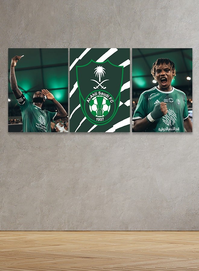 Marktna Decorative Wall Art Painting With Sports Design 3 Pieces Size 120x60cm - Image 1
