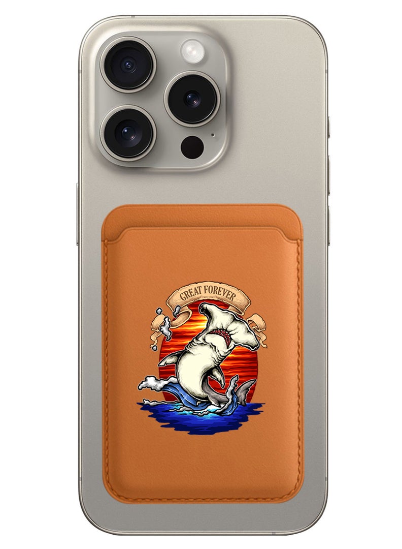 Theodor Magnetic Wallet, Compatible with MagSafe Wallet, for iPhone Wallet, for iPhone 16/15/14/13/12 Series, Not for iPhone 13/12 mini, 3 Card Holder, Vegan Leather, Brown - Great Forever - Image 1