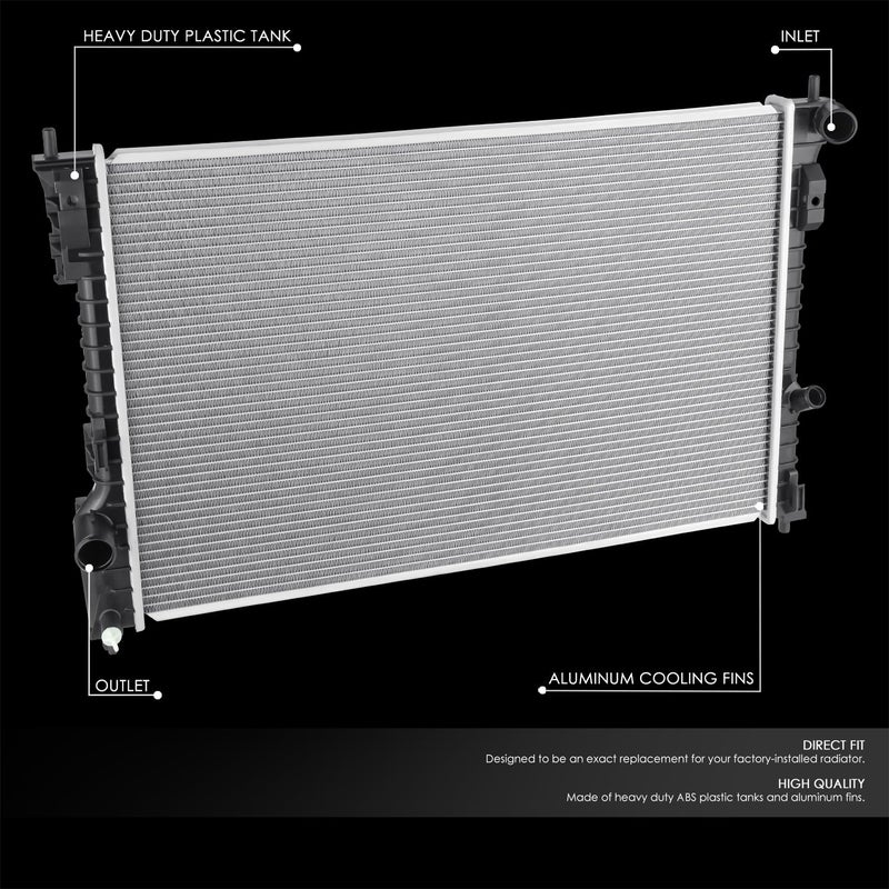 DNA MOTORING DNA MOTORING OE Style 1-Row Aluminum Cooling Radiator Compatible with 11-19 Ford Explorer / 10-19 Flex / 10-18 Lincoln MKT 3.5L 3.7L with Tow Package, OEM-RA-13185  - Image 2