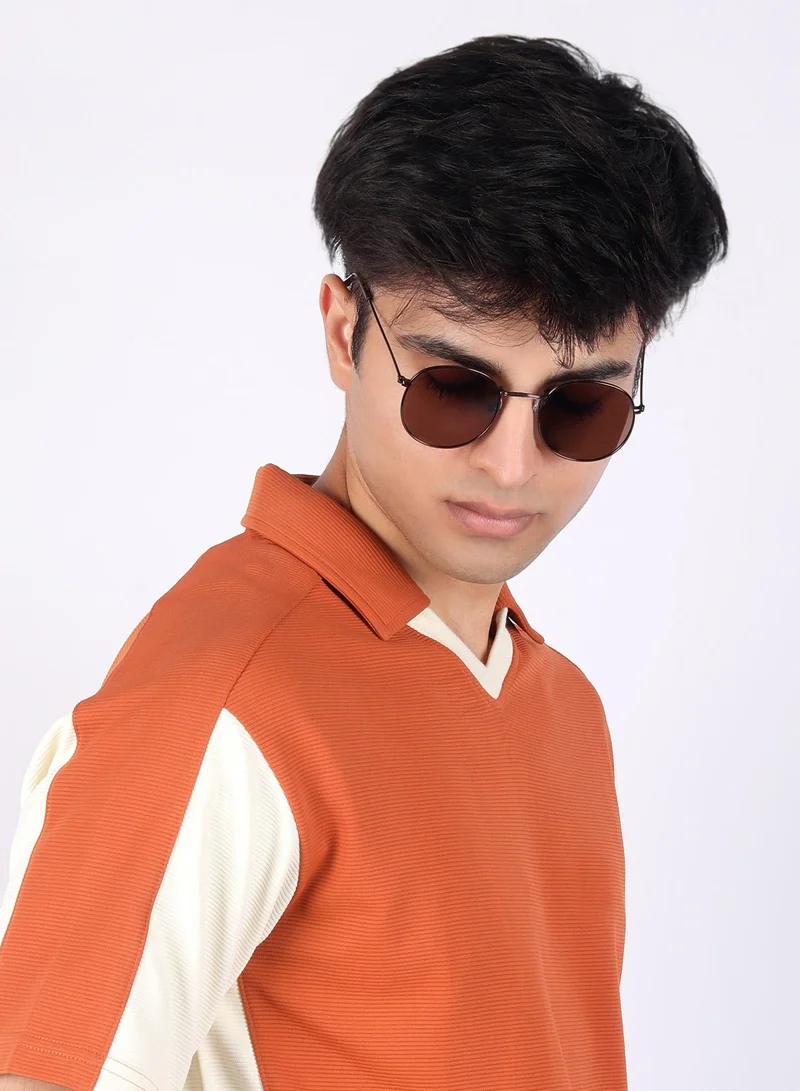 Woggles Brown Polarized Round Sunglasses