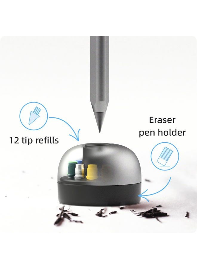 HOZO NeoStand Pencil Holder – Includes 12 Replaceable Nibs & Eraser Base, Perfect Accessory for NeoPencil, Stylish and Functional Desk Organizer -Colored Nibs - Image 3