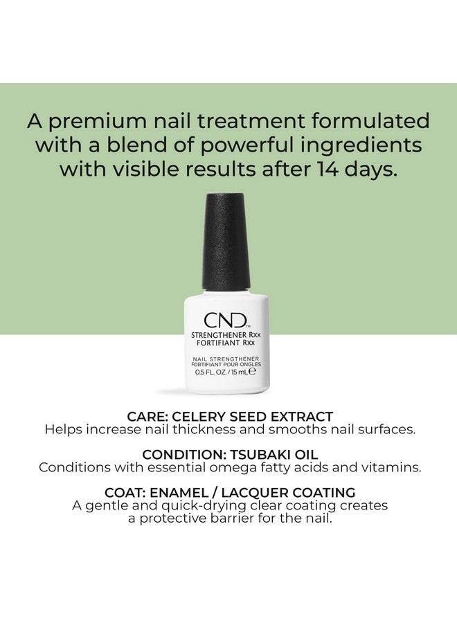 CND™ Strengthener RXx, Nail Strengthener for Tougher, Stronger Nails & Protection for Thin Nails, 0.5 Fl Oz, 0.5 fl oz - Image 3