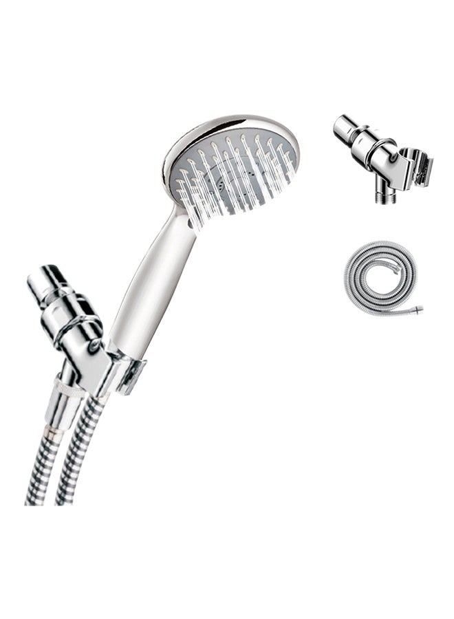 NIBEMINENT Handheld Shower Head With Hose Silver 25.5 x 11.8 5.8centimeter - Image 2