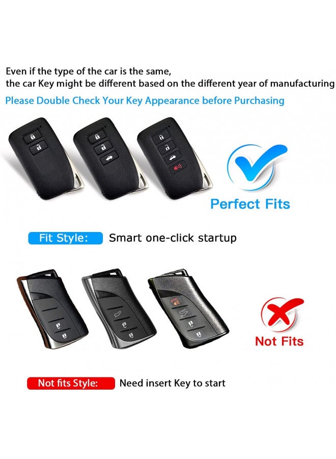 QBUC for Lexus Key fob Cover, TPU Car Key Case Protector with Keychain Compatible with Lexus 2014-Up RX is ES GS LS NX RS GX LX RC LC - Image 1