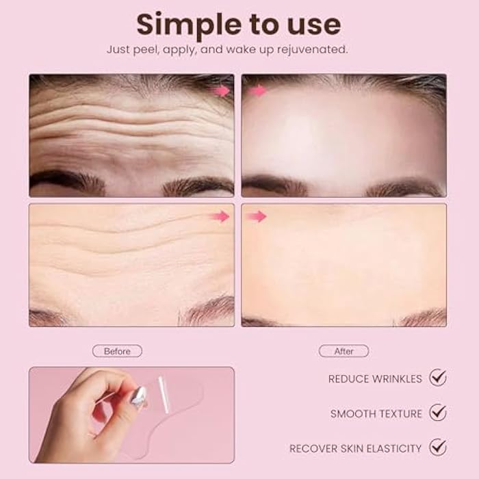 Yargkos 6 Pcs Forehead Wrinkles Patches Reusable, Anti Wrinkle Patch for Fine Lines, Silicone Face Tape for Wrinkle Reducer, Hypoallergenic Wrinkle Remover Mask, Facial Kit for Women Beauty Skincare - Image 3