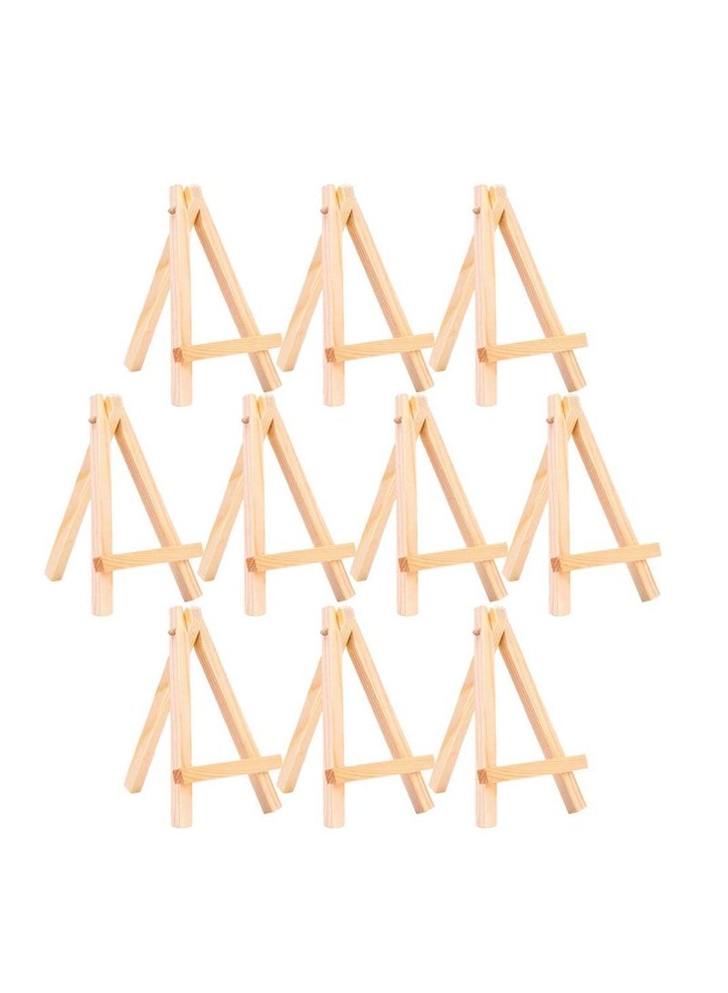 Mini Wooden Easel, SYOSI Desktop Small Photo Frame Tripod, Digital Oil Painting Display Advertising Stand, 10 Pieces - Image 1