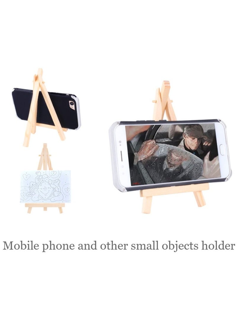Mini Wooden Easel, SYOSI Desktop Small Photo Frame Tripod, Digital Oil Painting Display Advertising Stand, 10 Pieces - Image 3