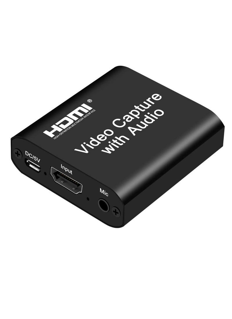 JOMILA - Video Capture Card 4K HDMI Video Capture Device with Loop Out Full HD 1080P Game Capture Video Recorder for Live Streaming Broadcasting or Video Conference - Image 1