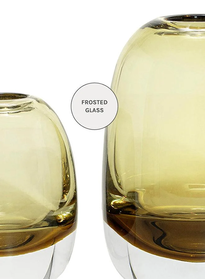 KNOT HOME Rainier Storms Designer Glass Vases (2pcs) Knot Home Designer Accessory for Bedroom Living Dining Room Office Area Décor