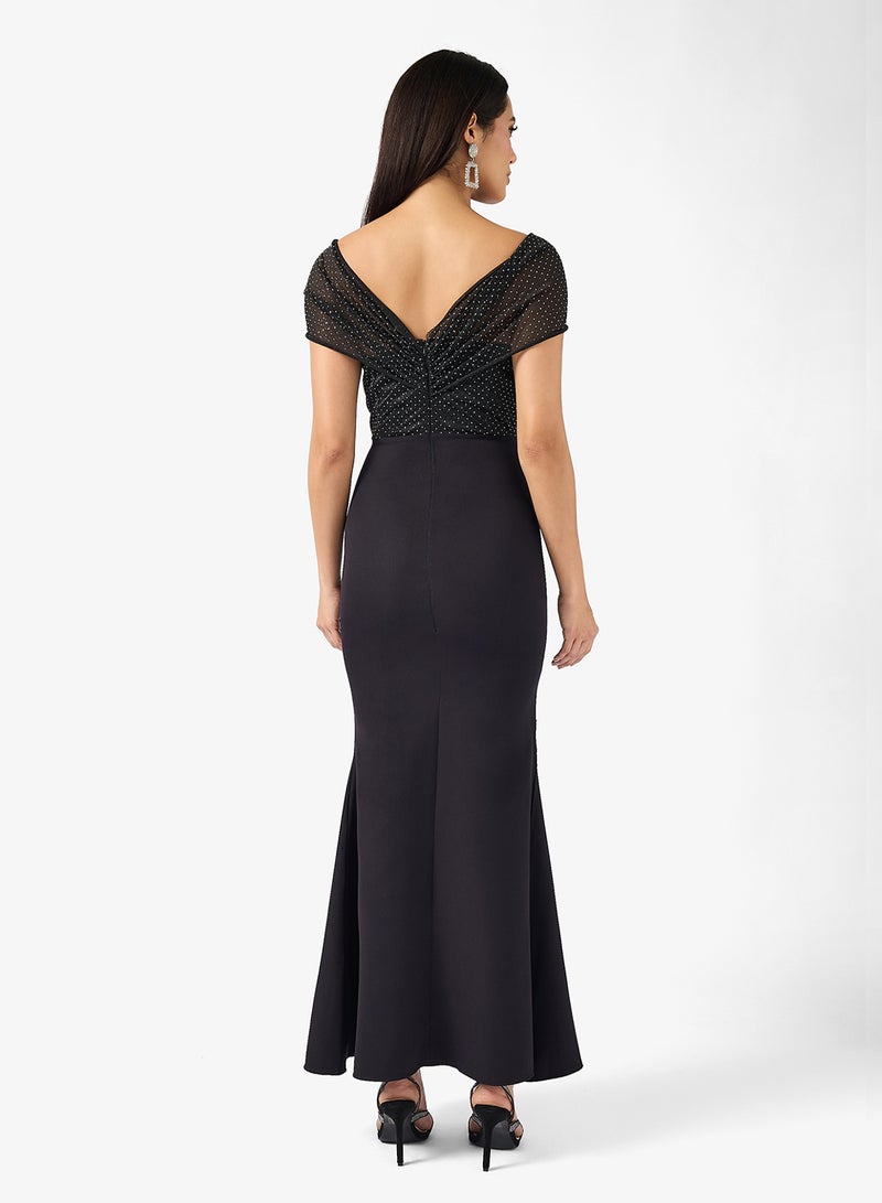 Ella Limited Edition Off Shoulder Dress With Slit - Image 2