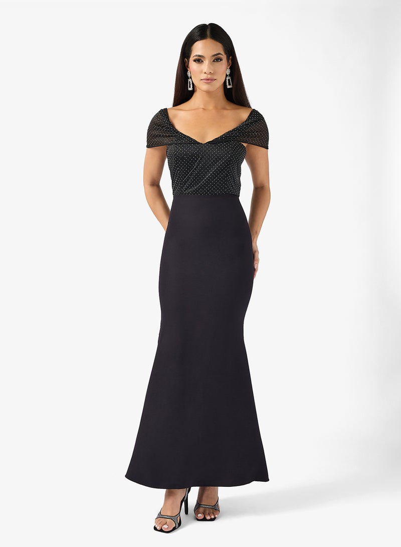 Ella Limited Edition Off Shoulder Dress With Slit - Image 4