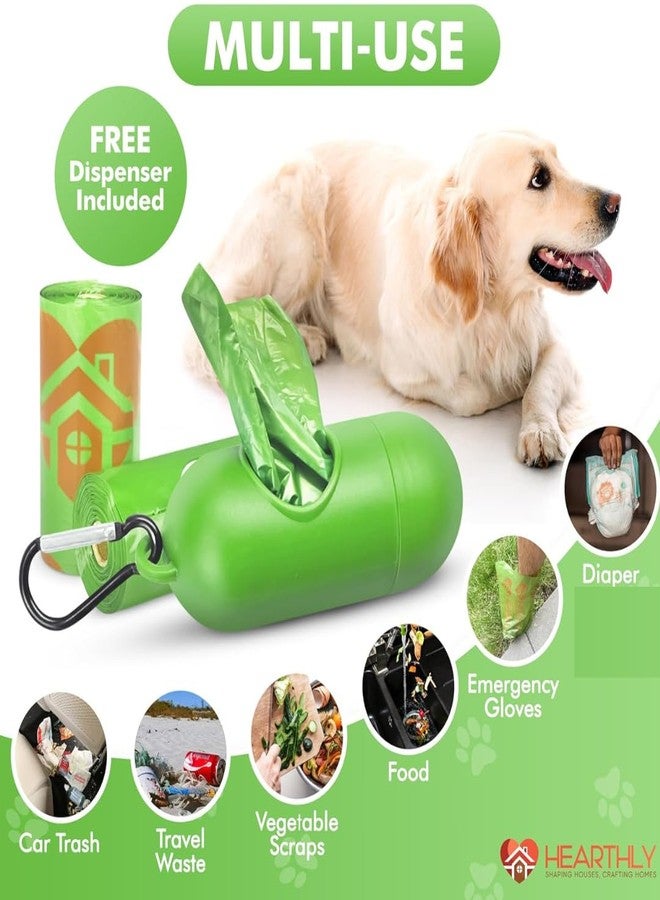 HEARTHLY Dog Poop Bags Rolls 360 Count Pack of 24 | Leak Proof and Extra Thick Dog Poop Bag Refill with Dispenser and Leash Clip| Cat litter Bags | Lavender Scented | Green (13 x 9 Inches) - Image 5