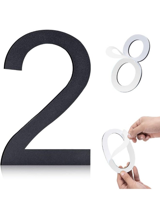RATSAW House Numbers for Outside Large Self-adhesive House Numbers 6 Inch Stainless Steel House Number for Exterior House Address Garage Gate Street Farmhouse Garden Number 2 - Image 1