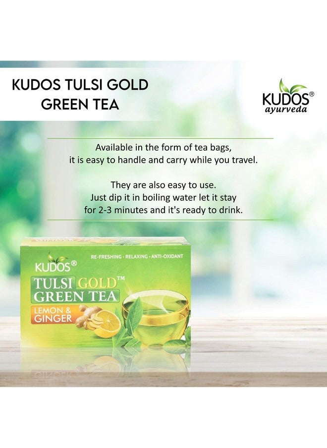 Kudos Tulsi Gold Green Tea 25 Tea Bag Pack Of 3  - Image 4