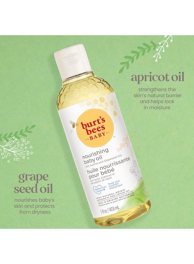بيرتس بيز زيت الأطفال المغذي من بيرتس بيز، مُصمم خصيصًا للبشرة الحساسة، تم اختباره من قبل أطباء الأطفال، 100% من أصل طبيعي للعناية ببشرة الطفل، 5 أونصة (عبوة من 3 قطع) - Image 1