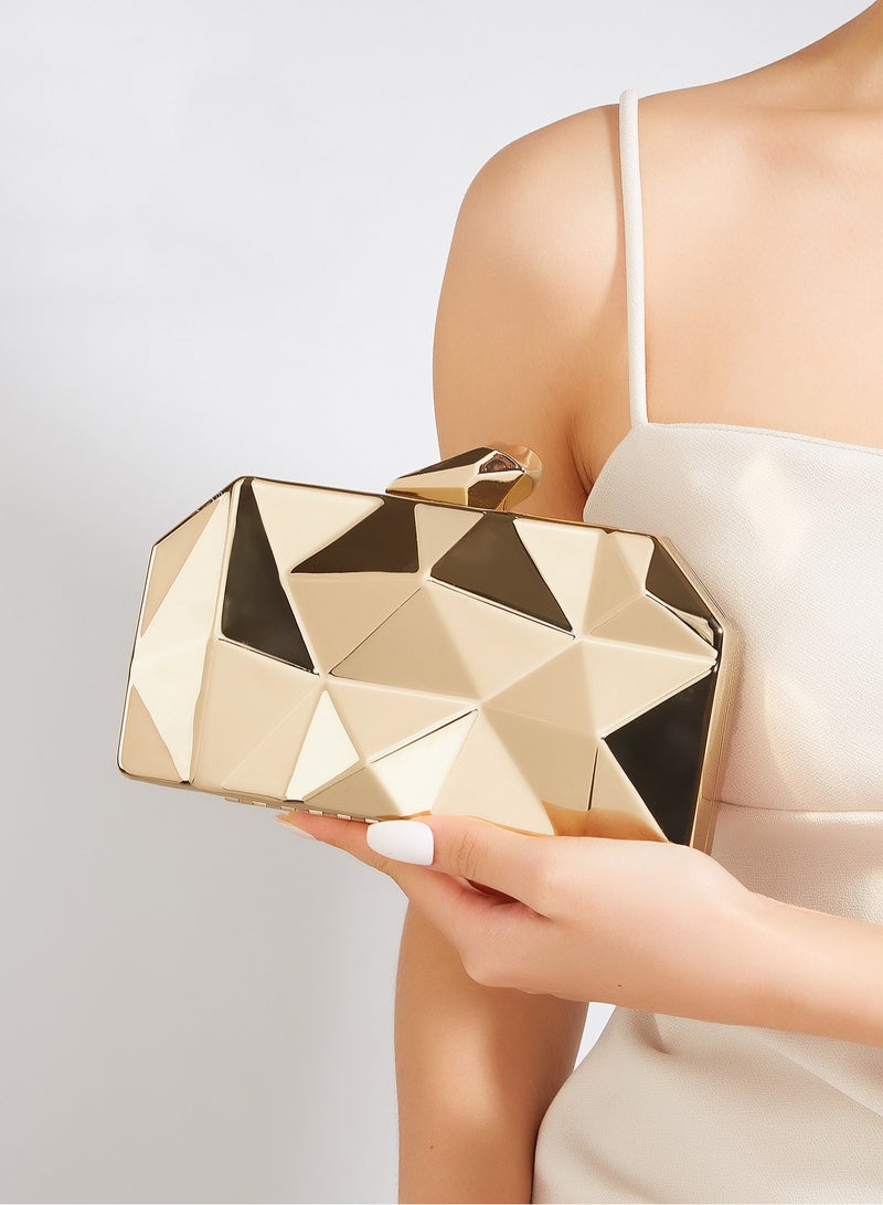 Luxurious Shiny Evening Bag with Chain Strap,Fashionable and Unique Design, Suitable for Single Shoulder, Slanted Body, Hand-Held, Sparkling and Charming, Elegant Rhinestone Decoration, Fashionable Metal Clutch Evening Bag, Suitable For Party, Wedding, Dinner, Banquet Banquet Bags, Suitable for Party Girls, Women, Best Gift for Women  - Image 1