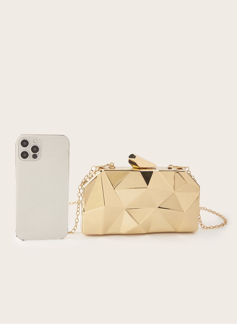 Luxurious Shiny Evening Bag with Chain Strap,Fashionable and Unique Design, Suitable for Single Shoulder, Slanted Body, Hand-Held, Sparkling and Charming, Elegant Rhinestone Decoration, Fashionable Metal Clutch Evening Bag, Suitable For Party, Wedding, Dinner, Banquet Banquet Bags, Suitable for Party Girls, Women, Best Gift for Women  - Image 4