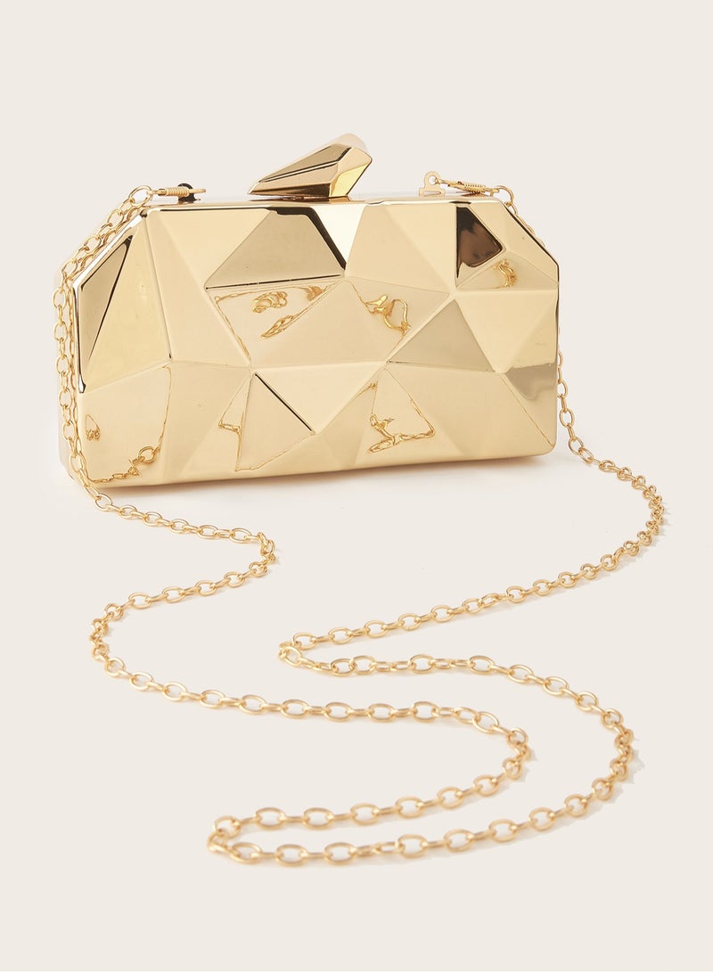 Luxurious Shiny Evening Bag with Chain Strap,Fashionable and Unique Design, Suitable for Single Shoulder, Slanted Body, Hand-Held, Sparkling and Charming, Elegant Rhinestone Decoration, Fashionable Metal Clutch Evening Bag, Suitable For Party, Wedding, Dinner, Banquet Banquet Bags, Suitable for Party Girls, Women, Best Gift for Women  - Image 3