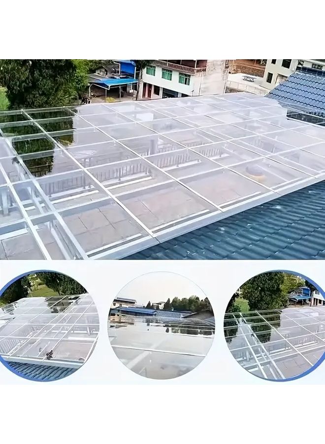 لوح سقف متين من البولي كربونيت 98.43 × 23.62 بوصة غطاء دفيئة مقاوم للأشعة فوق البنفسجية - Image 5