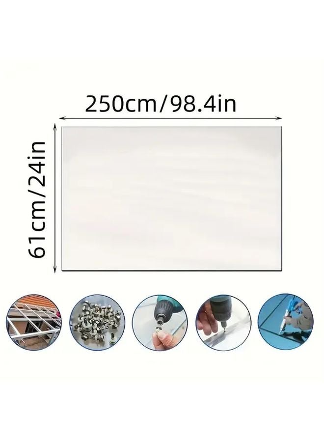 لوح سقف متين من البولي كربونيت 98.43 × 23.62 بوصة غطاء دفيئة مقاوم للأشعة فوق البنفسجية - Image 3