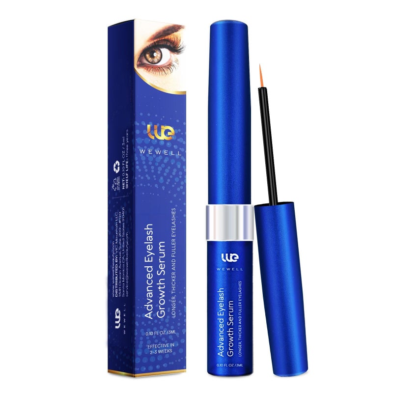 Advanced Eyelash Growth Serum for Lash Premium Lash Enhancer for Natural Thicker and Longer Lashes  Booster for Enhanced Eyelash Thicknes 3Ml Deepsea Blue