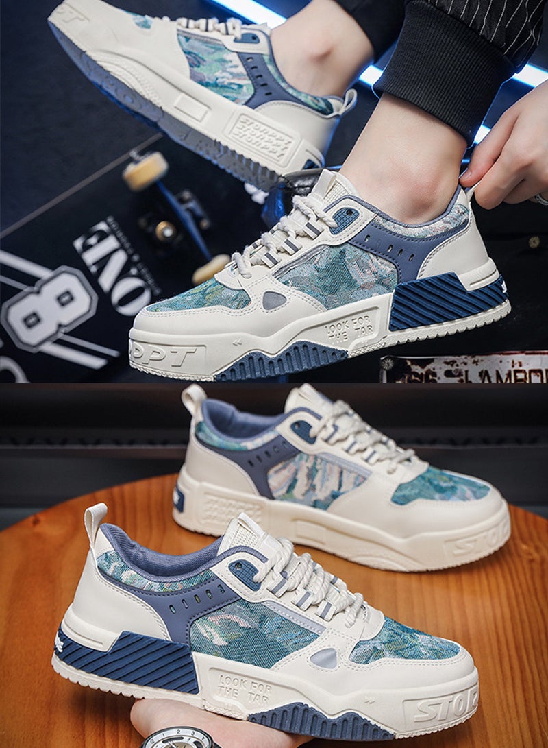 شاربدو حذاء تزلج كاجوال منخفض من كولوربلوك للرجال - حذاء كاجوال أنيق لكرة السلة والتنس مع نعل مطاطي غير قابل للانزلاق وشبكة علوية مسامية - Image 5