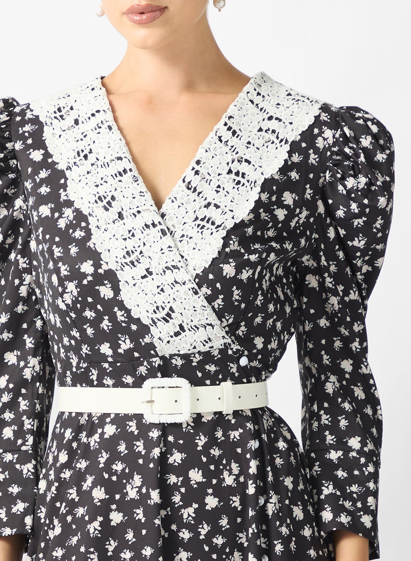 Khizana Ditsy Print Dress - Image 3