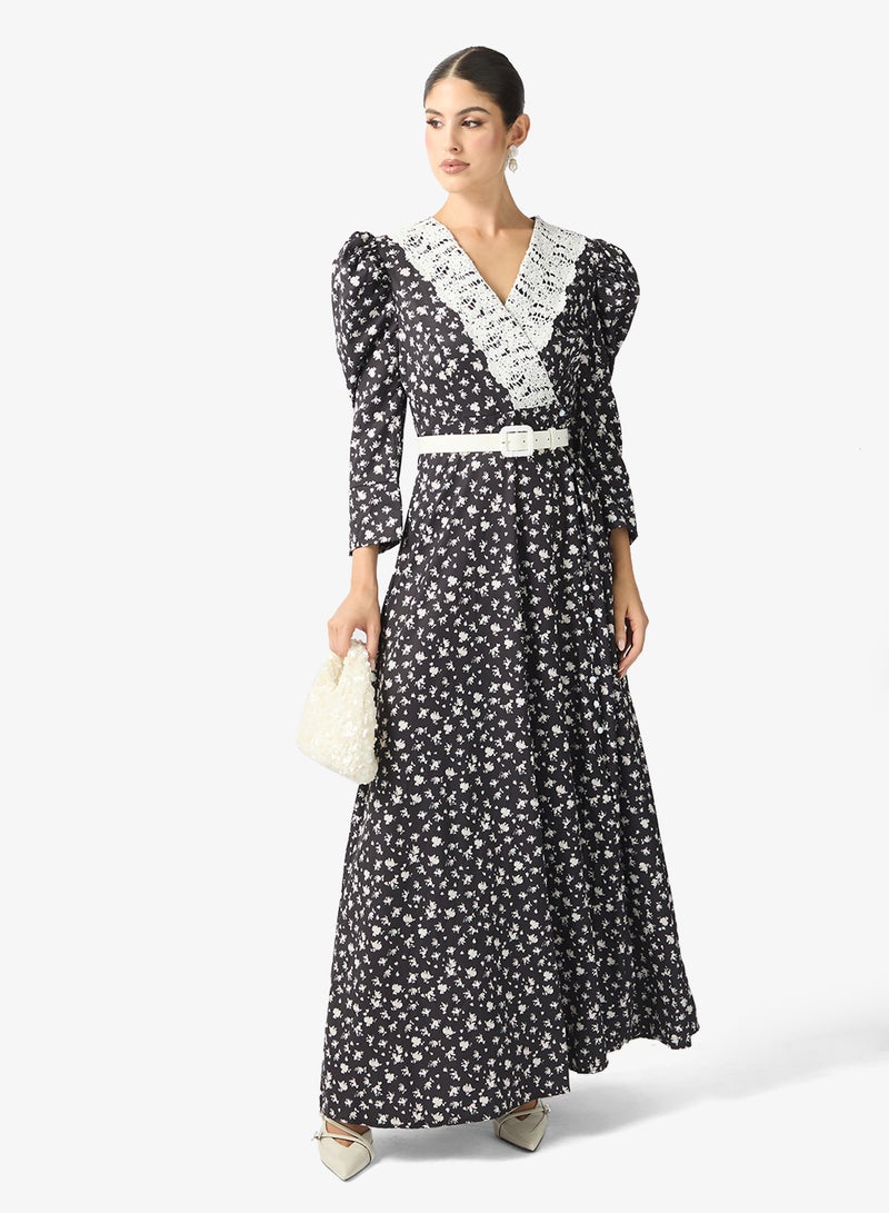 Khizana Ditsy Print Dress - Image 4