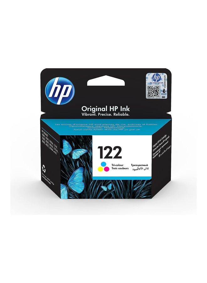 HP خرطوشة حبر أصلية ثلاثية الألوان 122 [Ch562Hk] | تعمل مع طابعات Deskjet 1000، 1050، 1050A، 1510، 2000، 2050، 2050A، 2054A، 3000، 3050، 3050A، 3052A، 3054A - Image 1