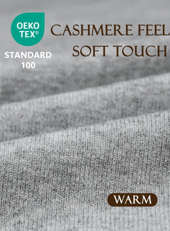 Puli Womens Large Cross Front Poncho Sweater Wrap Topper Knitted Elegant Shawls Cape for Fall Winter, 1-grey, One size - Image 3