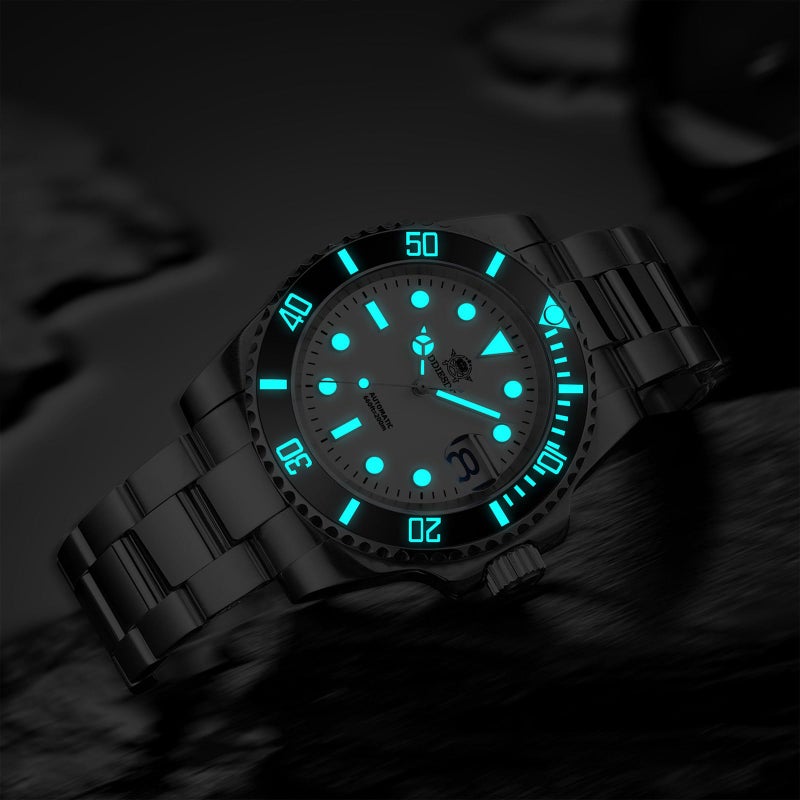 ADDIESDIVE ساعة يد أوتوماتيكية للرجال من ADDIESDIVE بحزام من الفولاذ المقاوم للصدأ NH35 ساعة غطس مضيئة 200M H3D - Image 4