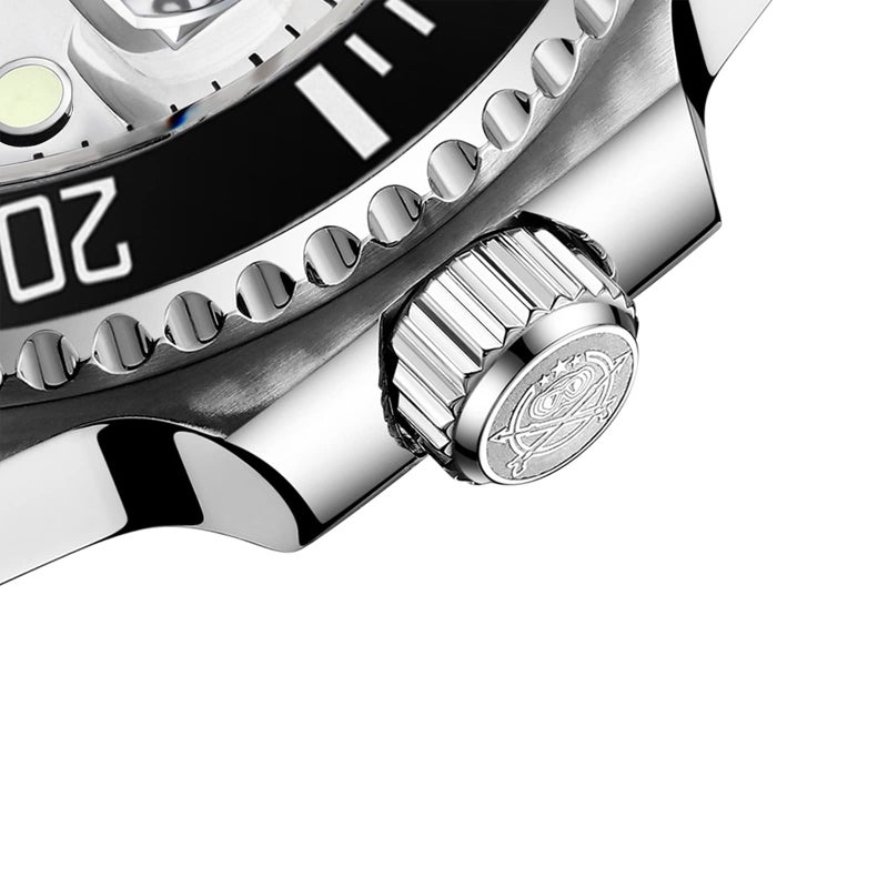 ADDIESDIVE ساعة يد أوتوماتيكية للرجال من ADDIESDIVE بحزام من الفولاذ المقاوم للصدأ NH35 ساعة غطس مضيئة 200M H3D - Image 3