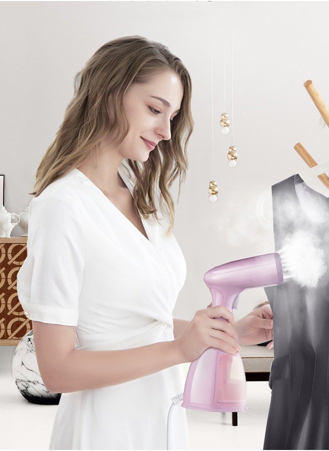NIBEMINENT Portable Handheld Steamer For Clothes-1500W with 3 Gears,350ml Large Water Tank,220V Pink  - Image 3