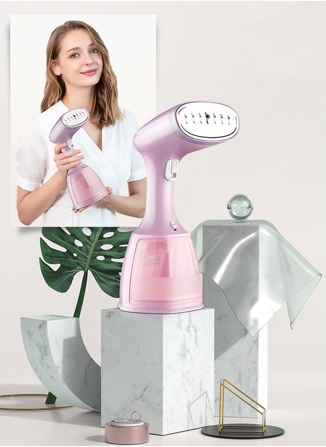 NIBEMINENT Portable Handheld Steamer For Clothes-1500W with 3 Gears,350ml Large Water Tank,220V Pink  - Image 5