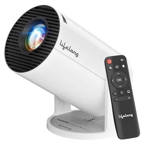 Lifelong Electronics Lightbeam Smart Projector | Android, 1080P& 4K Ultra Support, 3000 Lumens, 720p Native | for Room & Outdoors | All OTT Apps | WiFi/BT, Mirroring, USB, HDMI, 180°, Speakers - Image 1