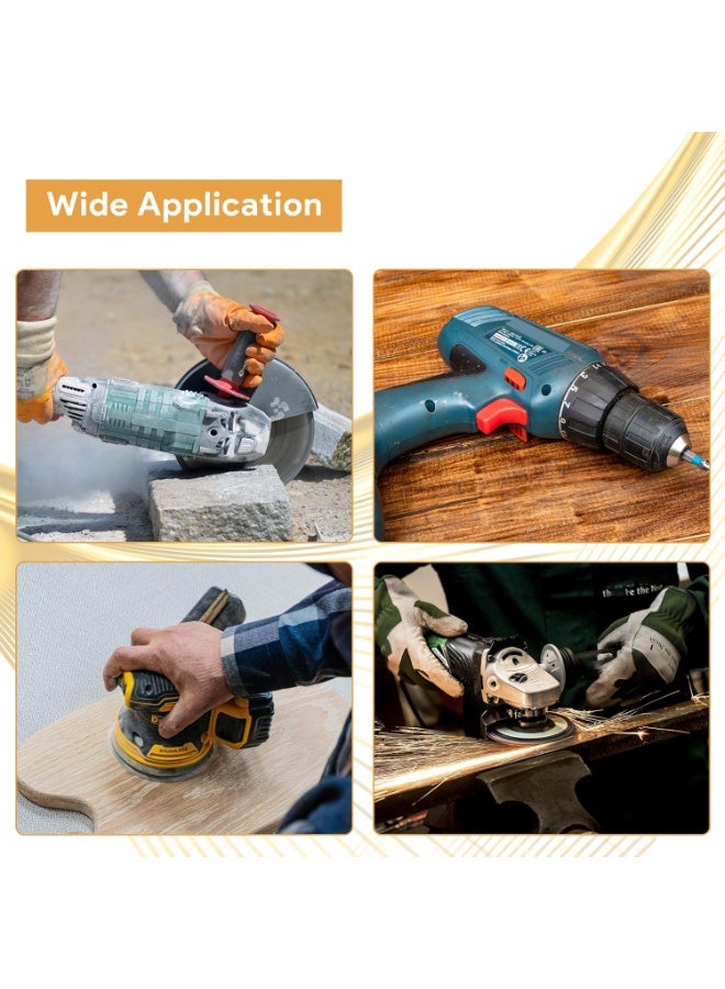 Luckam Electric Motor Carbon Brushes Set, 10 Sizes Replacement for Power Tools, Angle Grinders, Hammer Drills, Circular Saws, DIY Motor Maintenance & Repair (40 PCS,Black) - Image 2