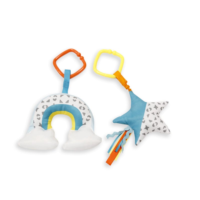 Bright Starts كرسي الأرضية القابل للتعديل Bright Starts Learn-to-Sit بموقعين (رمادي فاتح) - اجعل طفلك يجلس في هذا الكرسي النشط المناسب للأعمار من 4-12 شهرًا - يشمل ألعاب، Funfetti Neutral - Image 3