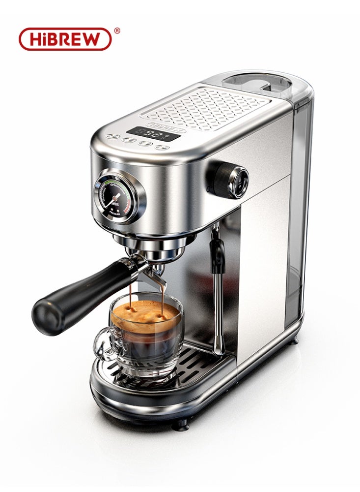 HiBREW ماكينة قهوة هيربرو 20 بار شبه أوتوماتيكية لإعداد الإسبريسو قابلة لضبط درجة الحرارة باردة/ساخنة ماكينة قهوة فائق النحافة كابتشينو H10B - Image 2