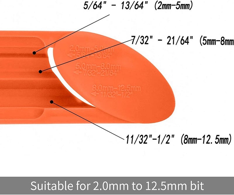 Whitecloud TRANSFORMING HOMES® Portable Diamond Drill Bit Sharpener Powered Tool Parts Sharpening Tool Corundum Grinding Wheel for Iron-Based Drill Bits (DRIL001) (Orange) - Image 5