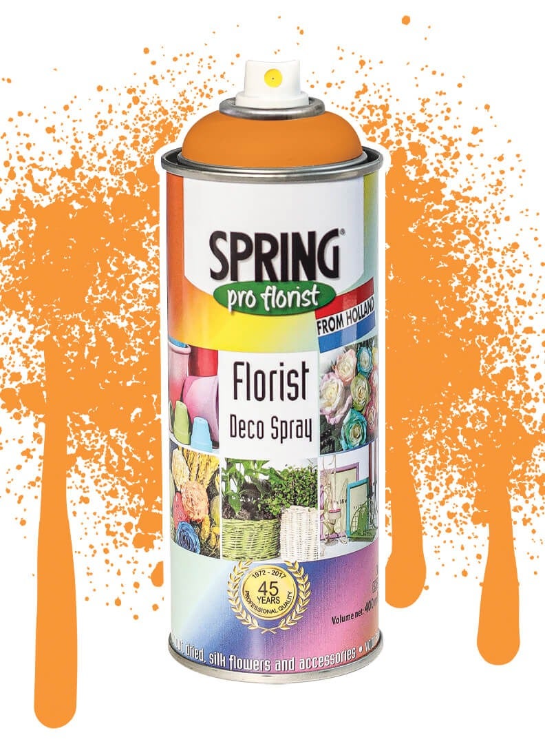 Spring Color Spray Orange Peel, 400ml, High-Quality Floral Spray for Fresh or Artificial Flowers