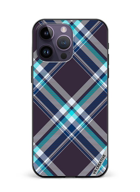 Protective Case Cover For Apple iPhone 15 Pro Max Checkered Design Multicolour