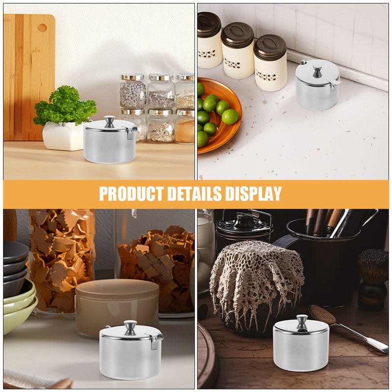 🍳 وعاء من الفولاذ المقاوم للصدأ مع غطاء للمطبخ تصميم حديث دائري - Image 5